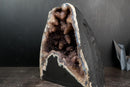 Amethyst Geode with Galaxy Druzy over Calcite – Intact Specimen (41 Lb) - E2D Crystals & Minerals