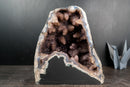 Amethyst Geode with Galaxy Druzy over Calcite – Intact Specimen (41 Lb) - E2D Crystals & Minerals