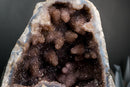 Amethyst Geode with Galaxy Druzy over Calcite – Intact Specimen (41 Lb) - E2D Crystals & Minerals