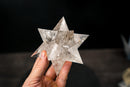 Hand - Carved Water - Clear Lemurian Quartz Merkaba Star (12 - Sided) - E2D Crystals & Minerals