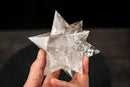 Hand - Carved Water - Clear Lemurian Quartz Merkaba Star (12 - Sided) - E2D Crystals & Minerals