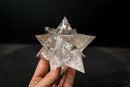 Hand - Carved Water - Clear Lemurian Quartz Merkaba Star (12 - Sided) - E2D Crystals & Minerals