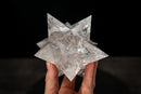Water - Clear Lemurian Quartz Merkaba Star (12 - Sided) – Hand - Carved - E2D Crystals & Minerals