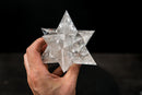 Water - Clear Lemurian Quartz Merkaba Star (12 - Sided) – Hand - Carved - E2D Crystals & Minerals