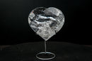 Lemurian Quartz Faceted Heart – Hand - Carved with Sacred Geometry - E2D Crystals & Minerals
