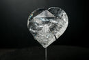 Lemurian Quartz Faceted Heart – Hand - Carved with Sacred Geometry - E2D Crystals & Minerals