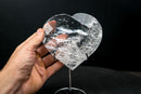 Lemurian Quartz Faceted Heart – Hand - Carved with Sacred Geometry - E2D Crystals & Minerals
