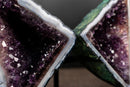 Rare Geometric Triangular Amethyst Geode Wings White Agate Banding - E2D Crystals & Minerals