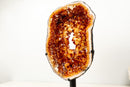 Citrine Geode Portal - AAA Madeira Orange Druzy with Rare Crown Formation - E2D Crystals & Minerals