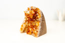 Orange Citrine Crystal Cluster with Stalactite Flower and Calcite - E2D Crystals & Minerals