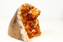 Orange Citrine Crystal Cluster with Stalactite Flower and Calcite - E2D Crystals & Minerals