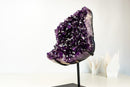 AAA - Grade Royal Purple Amethyst Geode Cluster with Rare Stalactite Flower - E2D Crystals & Minerals