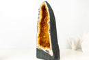 Tall Orange Citrine Crystal Geode Cathedral with Sparkly Points - E2D Crystals & Minerals