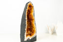 Tall Orange Citrine Crystal Geode Cathedral with Sparkly Points - E2D Crystals & Minerals