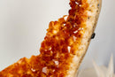 Madeira Orange Citrine Portal Slice with Crisp White Agate Frame - E2D Crystals & Minerals