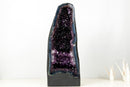 AAA Amethyst Geode Cathedral with Gemmy Royal Purple and Rare Blue Agate Matrix - E2D Crystals & Minerals