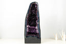 AAA Amethyst Geode Cathedral with Gemmy Royal Purple and Rare Blue Agate Matrix - E2D Crystals & Minerals