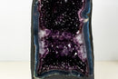 AAA Amethyst Geode Cathedral with Gemmy Royal Purple and Rare Blue Agate Matrix - E2D Crystals & Minerals