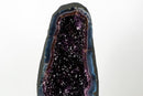 AAA Amethyst Geode Cathedral with Gemmy Royal Purple and Rare Blue Agate Matrix - E2D Crystals & Minerals