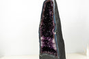 Pair of AAA Amethyst Geode Cathedrals – Gemmy Royal Purple Druzy on Rare Blue Agate - E2D Crystals & Minerals