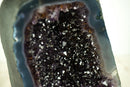 Pair of AAA Amethyst Geode Cathedrals – Gemmy Royal Purple Druzy on Rare Blue Agate - E2D Crystals & Minerals