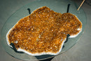 Natural Orange Citrine Geode Coffee Table – Handmade Metal Base