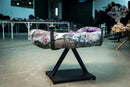 Large Purple Amethyst Agate Geode Coffee Table with Custom Metallic Base