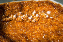 Large Natural Orange Citrine & Calcite Geode Coffee Table on Handmade Metal Base