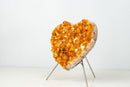 Special - Grade Citrine Crystal Heart – Deep Orange, Large Druzy Points - E2D Crystals & Minerals
