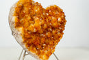 Large High - Grade Citrine Crystal Heart – Golden Orange Druzy Points - E2D Crystals & Minerals