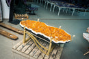 Large Citrine Geode Coffee Table – Rich Orange Druzy and Calcite