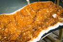 Large Citrine Geode Coffee Table – Rich Orange Druzy and Calcite