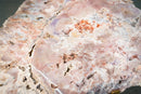 Statement Pink Amethyst Geode Coffee Table on Metallic Golden Base