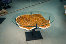 Natural Orange Citrine Geode Coffee Table – Handmade Metal Base