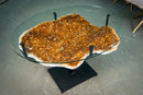 Natural Orange Citrine Geode Coffee Table – Handmade Metal Base