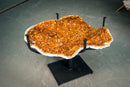 Natural Orange Citrine Geode Coffee Table – Handmade Metal Base