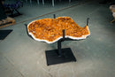 Natural Orange Citrine Geode Coffee Table – Handmade Metal Base