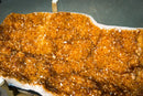Large Citrine Geode Coffee Table – Rich Orange Druzy and Calcite