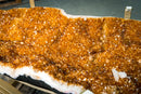 Large Citrine Geode Coffee Table – Rich Orange Druzy and Calcite