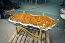 Large Citrine Geode Coffee Table – Rich Orange Druzy and Calcite