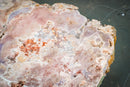 Statement Pink Amethyst Geode Coffee Table on Metallic Golden Base