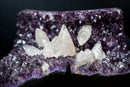 Deep Purple Amethyst Geode with Flower-Like Crystal Calcite Crystal Cluster – Aesthetic Gallery Display Specimen