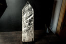 Large Diamantina Clear Quartz Obelisk – 26" Tall Crystal Tower with Natural Veils (20 lb)