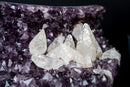 Deep Purple Amethyst Geode with Flower-Like Crystal Calcite Crystal Cluster – Aesthetic Gallery Display Specimen