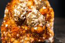 Collector-Grade Wood Citrine Cluster with Calcite-Covered Quartz Stalactites and Goethite Inclusions - 4.8 Lb. - E2D Crystals & Minerals