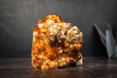 Collector-Grade Wood Citrine Cluster with Calcite-Covered Quartz Stalactites and Goethite Inclusions - 4.8 Lb. - E2D Crystals & Minerals
