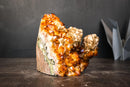 Collector-Grade Wood Citrine Cluster with Calcite-Covered Quartz Stalactites and Goethite Inclusions - 4.8 Lb. - E2D Crystals & Minerals
