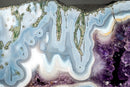 Collector Blue Lace Agate Geode – Panoramic Landscape Banding with Multiple Amethyst Druzy Caves | 11 kg - 24 lb - E2D Crystals & Minerals