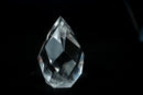 AAA-Grade Water-Clear Quartz Flame Sculpture – Hand-Faceted Self-Standing Crystal (Small Size: 11 oz) - E2D Crystals & Minerals