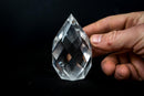 AAA-Grade Water-Clear Quartz Flame Sculpture – Hand-Faceted Self-Standing Crystal (Small Size: 11 oz) - E2D Crystals & Minerals